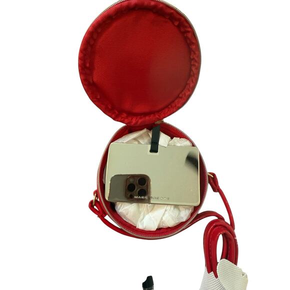 NWOT Marc Jacobs Round Small Red Patent Leather Purse - Picture 5 of 14